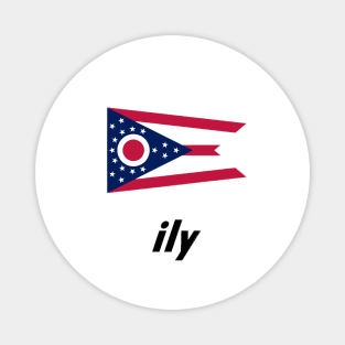 Ohio • ily (i love you) Flag Magnet